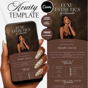 Luxe Esthetician Acuity Scheduling Template Esthetician Website Template DIY Acuity Booking Site Esthetics Acuity Business Site Canva