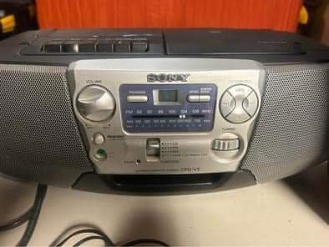 Sony Cfdv17 Am/fm Radio Cd Cassette Recorder Boombox Mega Bass Etsy