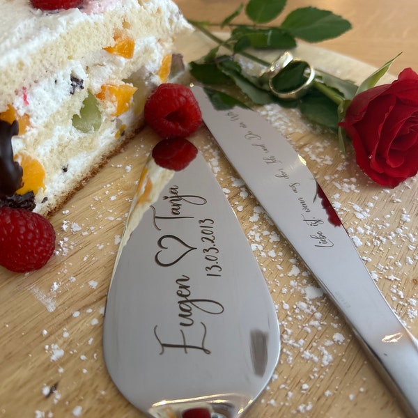 Tortenmesser & Tortenheber WMF Nuova Hochzeitsgeschenk Personalisiert