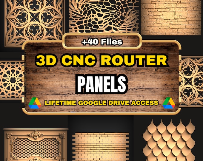 Panels 3D CNC Router STL Pack: +40 STL Files of Decorative Panels for ...