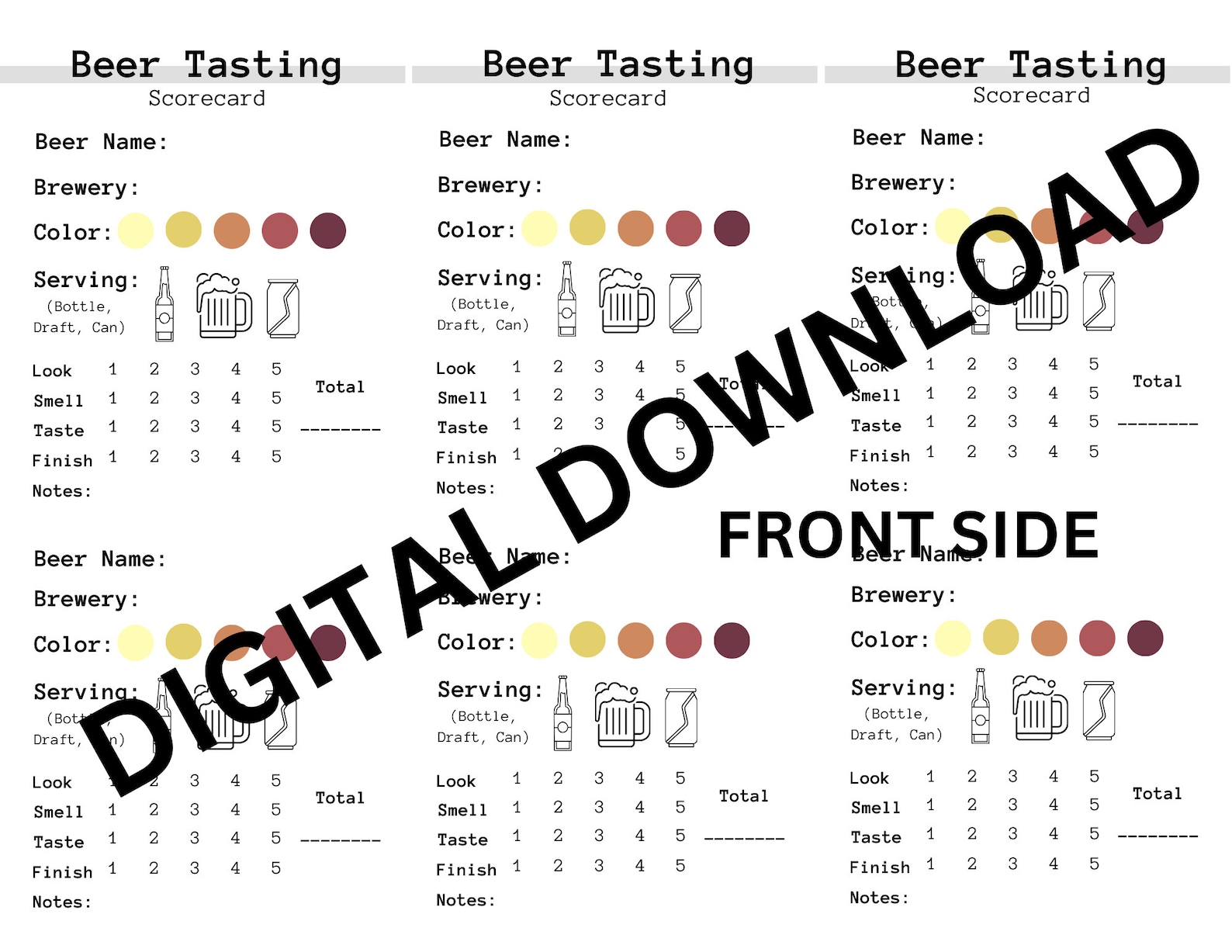 Beer Tasting Printable Party Game - Everything You Need to Host a DIY ...