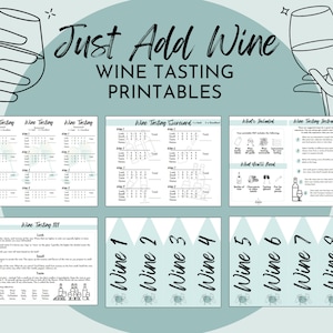 Printable Blind Wine Tasting Party Game - Host your own DIY wine tasting party with scorecards, bottle labels, instructions and more