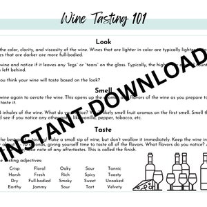 Printable Blind Wine Tasting Party Game - Host Your Own DIY Wine ...