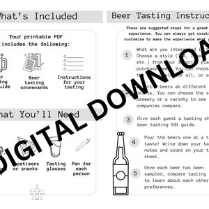 Beer Tasting Printable Party Game - Everything You Need to Host a DIY ...