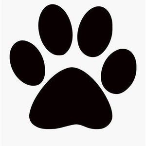 Dog Paw Print SVG Cut File: Animal Silhouette (Digital Download)