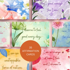 Poderosas tarjetas de afirmación para una mente positiva, tarjeta de afirmación positiva, mensajes motivacionales y edificantes, formas de amor propio y éxito.