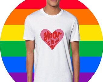 Pride Love Tshirt, Love is in the Air shirt, LGTB Pride Tee, Romantische Valentine Top, Cadeau voor haar, Lovers Gift, Paar Cadeau voor Valentijn
