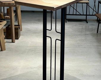 Atril cristiano con diseño artesanal de madera y metal para uso en atril de iglesia. Atril de púlpito de madera con podio cristiano.