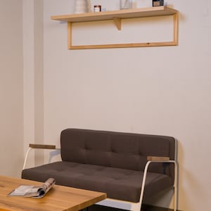 Floating Shelf for Living Room, Bedroom, or Office Natural Ash Wood Minimalist  – Solid Wood Wall-Mounted Shelf for Decor and Storage