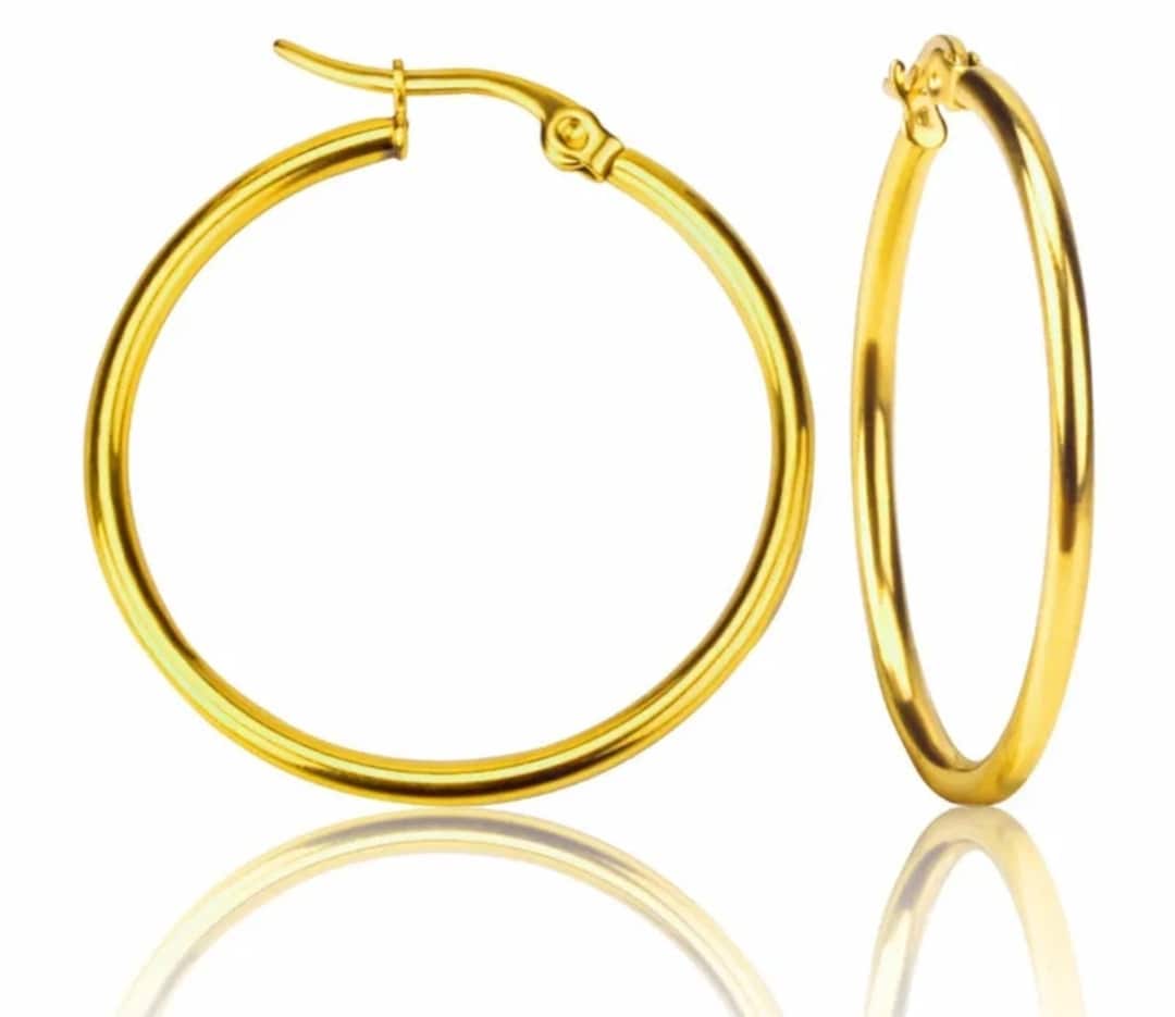 Hoop Earrings Aretes De Aro Etsy