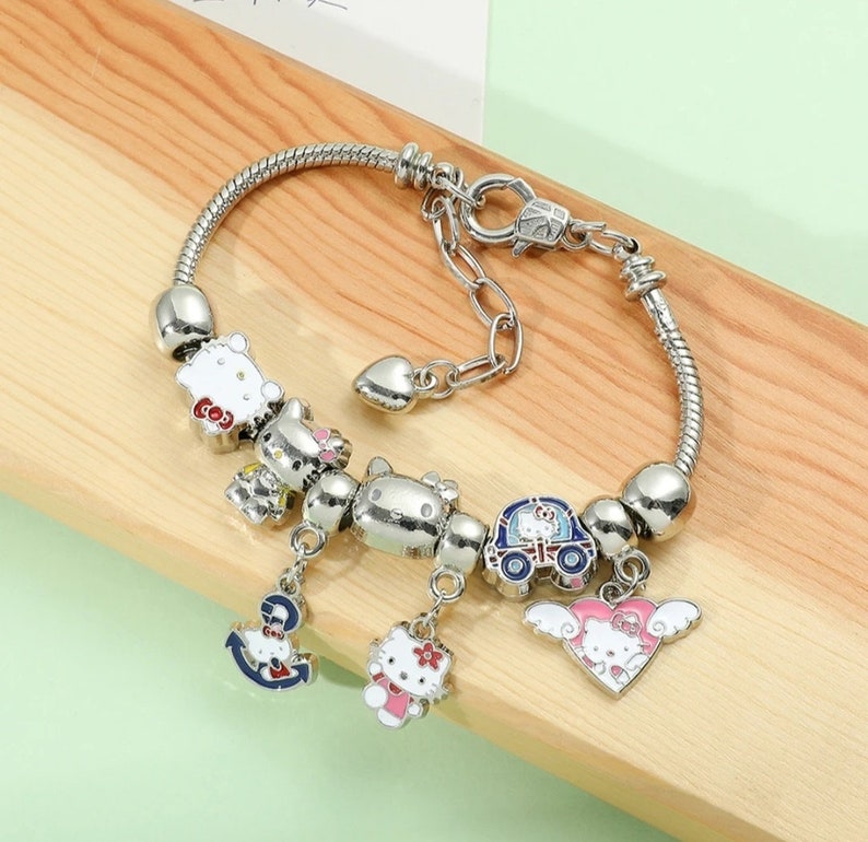 Charm Bracelet Hello Kitty 2 Different Varieties Etsy