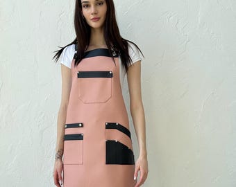 Leather Woodworker Apron - Unique Tool Apron for Smith or Tattoo Artist - Durable Artist Apron