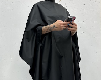 Capa impermeable para peluquería con logotipo, bata profesional de peluquería