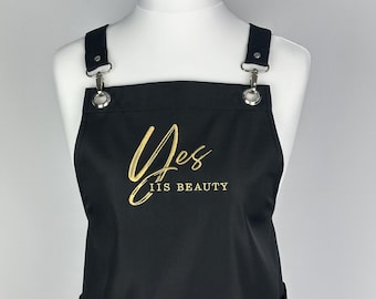 Delantal impermeable con logotipo personalizado, delantal personalizado para salón de belleza
