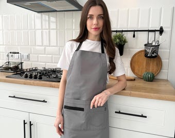 Dog Groomer Apron With Pockets, Personalized Cross Back Apron For Women, Pet Grooming Gift For Dog And Cat Lovers