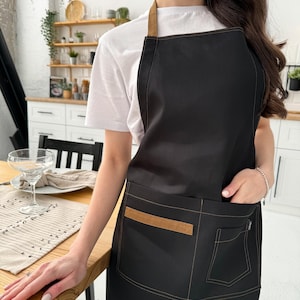 Professional Nail Tech Apron with Logo - Nail Artist Workwear, Custom Logo Nail Tech Gifts: Cotton Apron for Branding, Unique Gift