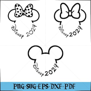 svg, png, family 2024, mickey, minnie, color bow, digital download, vacation, shirt, diy, cricut, family, mickey svg, group shirt