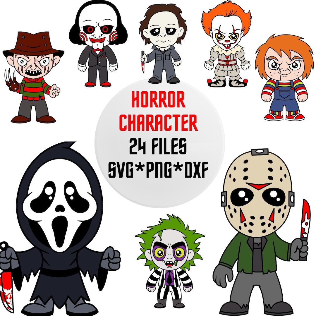 Horror Character SVG, Horror SVG, Chibi Horror Svg, Halloween Svg, Cute ...