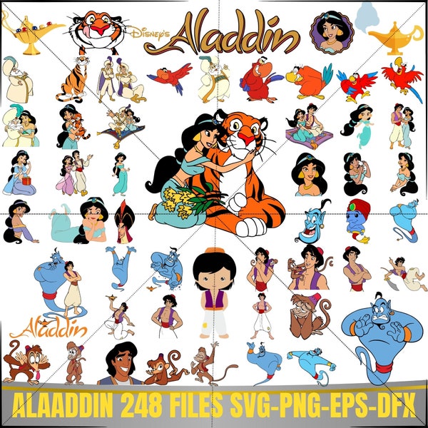 Aladdin svg, jasmine svg bundle, princess jasmine svg, magic carpet ride, aladdin png, svg for cricut, Instant Download - Layeref Files