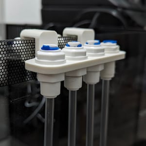 Dosing tube holder / fixture additive delivery station for rimless aquariums freshwater & saltwater
