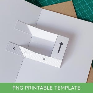 Mécanisme de carte pop-up imprimable mouvement vertical - modèle de carte pop-up bricolage en téléchargement numérique