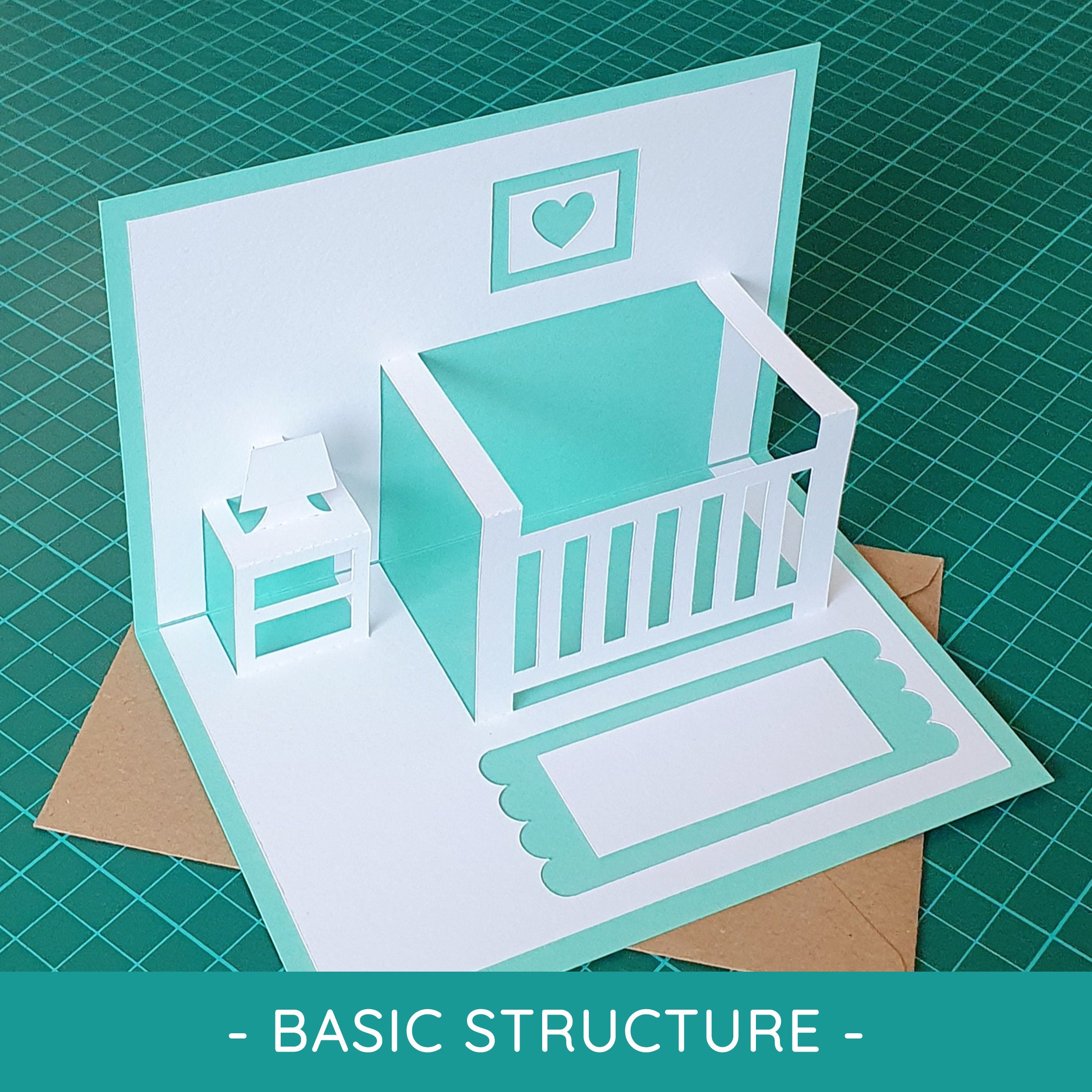 Baby Room Printable Pop-up Card Design - DIY Kirigami Template Kit as ...