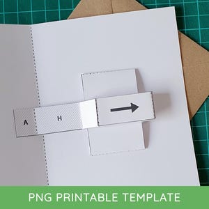 Mécanisme de carte pop-up imprimable mouvement inverse - modèle de carte pop-up bricolage en téléchargement numérique