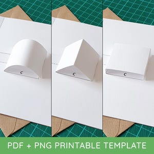 Side Shapes Printable Pop-Up Card Mechanism - DIY Template as Digital Download