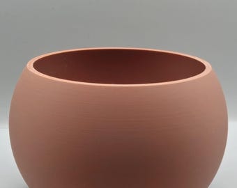 Modern Round Plant Pot: Homemade Plastic Planter, Minimalist Home Decor