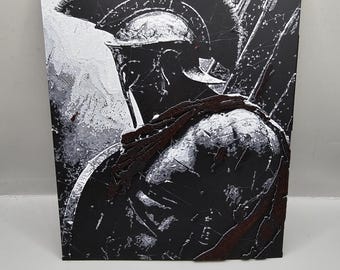 Spartan Warrior Poster - 300 Inspired Unofficial Art - Homemade Gladiator 3d Wall Art