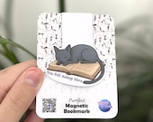 Sleeping Cat | You Fell Asleep Here Magnetic Bookmark