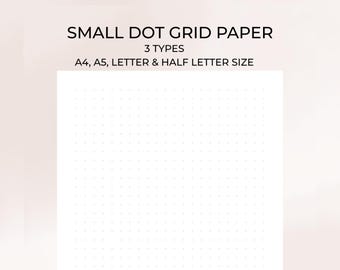 Minimalist Dot Grid Paper Bundle: 3 Versions, 4 Sizes (Digital Download A4/A5/Letter/Half Letter)