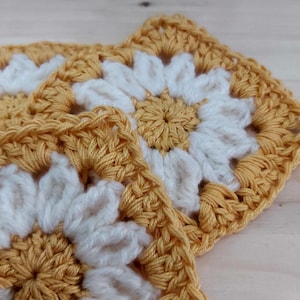 Easy Crochet Daisy Granny Square Pattern