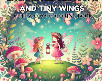 Fairy Coloring Book – Enchanted Blossoms & Wings, 52 Printable Pages (Digital Download)