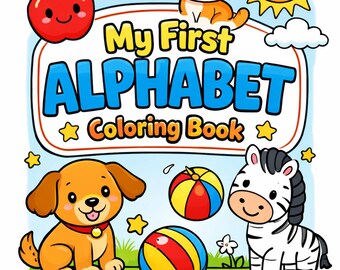 ABC Alphabet Coloring Book for Toddlers – Printable Learning Activity (Digital Download)