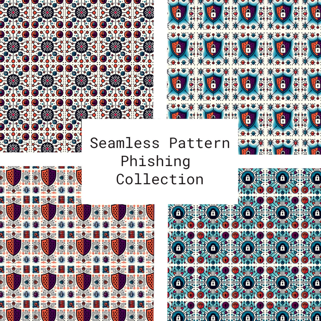 Cyber Phishing Seamless Patterns - 4 Patterns - Etsy