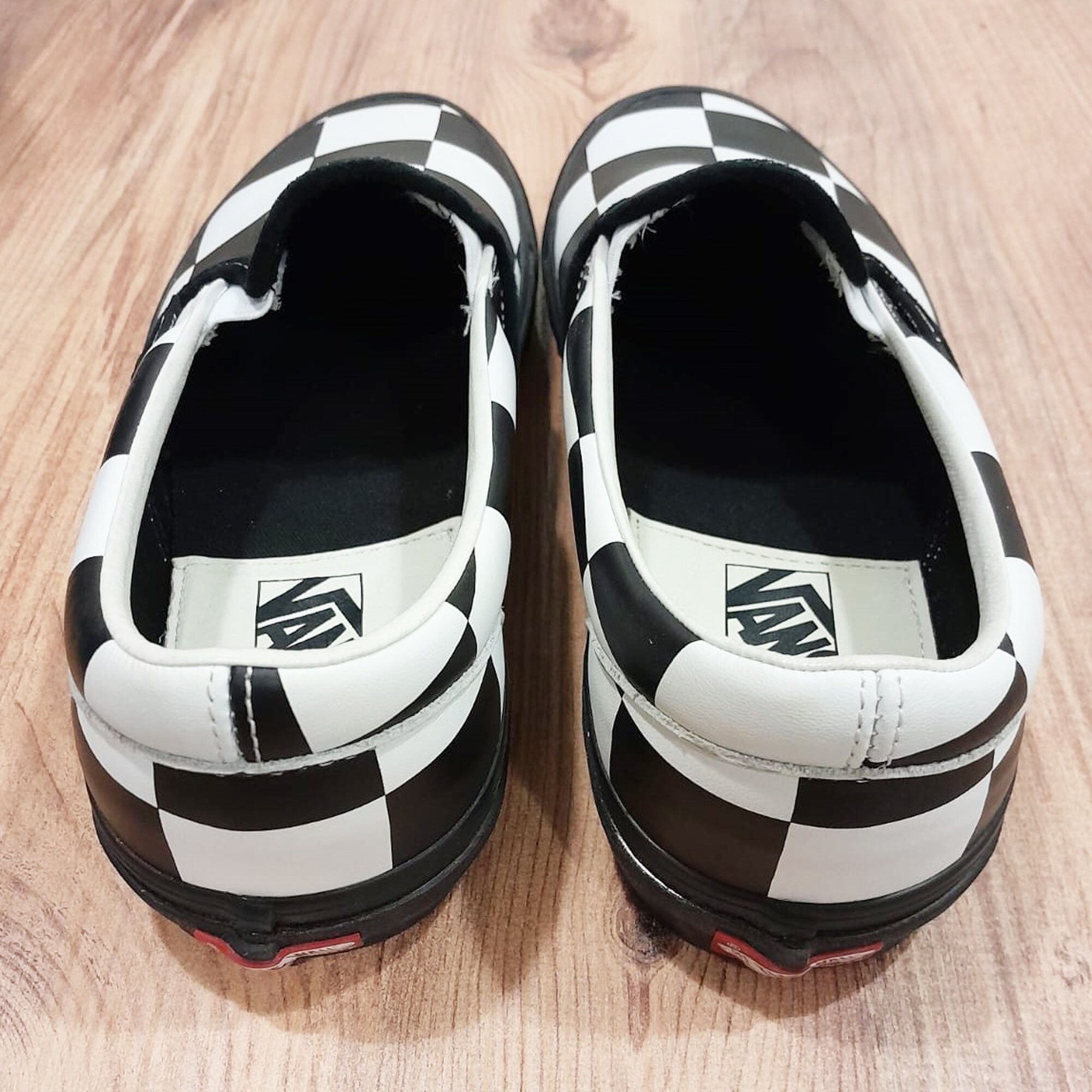 Exclusive Checkerboard Slip-on Sneakers by Vans X Barneys  display picture 3