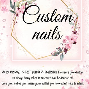 Custom Nails| Luxury press on nails| Glue on nails| Fake nails| Custom color|