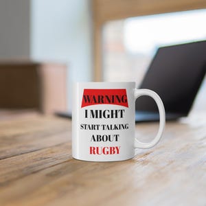Funny Rugby Mug, Ceramic Coffee Cup, Rugby Lover Gift, Sports Fan Gift, Rugby Team Mug, Rugby Gift for him, Rugby Birthday gift