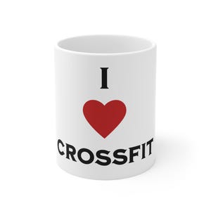 Ich liebe Crossfit, Fitness-Enthusiast-Tasse, Crossfit-Geschenk, Crossfit-Weihnachtsgeschenk, Crossfit-Geschenk für sie, Crossfit-Geschenk für ihn, Gym-Becher,