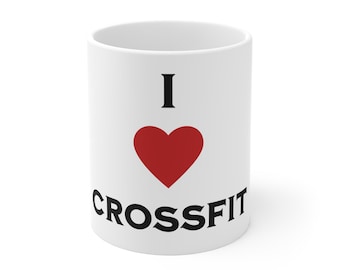 I love Crossfit, Fitness Enthusiast Cup, Crossfit Gift, Crossfit Christmas gift, Crossfit gift for her, Crossfit gift for him, Gym mug,