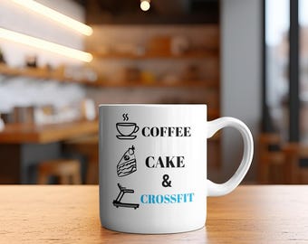 Crossfit Mug - Christmas Crossfit mug, Workout Junkie Gift, Exercise Motivation Drinkware, Crossfit gift for him, Crossfit gift for her