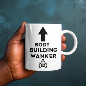 Funny Body Building Mug, Weightlifting Coffee Cup, Fitness Enthusiast Gift, Gym Lover Tea Mug, Workout Motivation Drinkware, Gym Mug