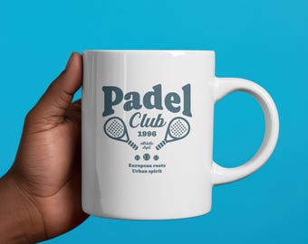 Taza de café Padel Club: regalo perfecto para los amantes del pádel, taza para fanáticos de los deportes, regalo de pádel, regalo de pádel para ella, regalo de pádel para él