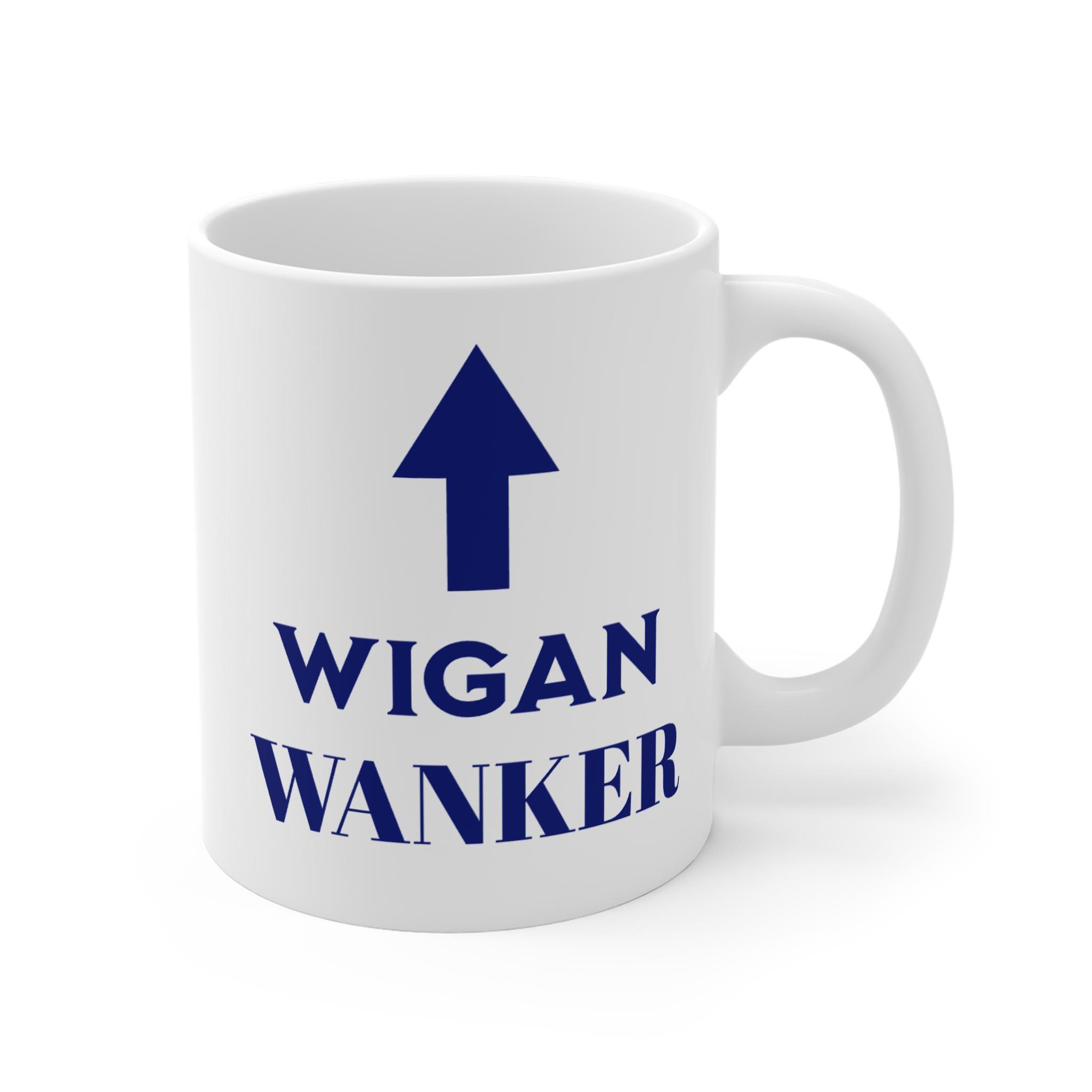 Lustiger Wigan Athletic Becher, Wigan Geschenk für ihn, Wigan Athletic, WAFC Geschenk, lustiger Fußballbecher, Wigan Geburtstagsgeschenk