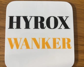 Lustiger Hyrox Wanker Untersetzer - Perfektes Geschenk für Sportler, Hausbar Dekor, lustiges Geschenk für Freunde, Geburtstag oder Feier, Hyrox Geschenk, hyrox