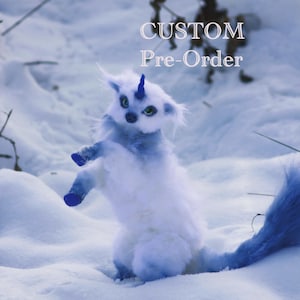Horse unicorn baby goat mythical creatures ooak Art Doll sculpture, poseable Custom order