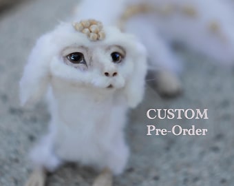 Falkor - never ending story lucky dragon dog - Art Doll sculpture ooak, poseable,  Custom order