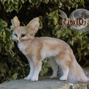 Custom Realistic Fox Sculpture – OOAK Poseable Art Doll Made to Order