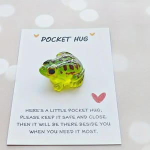 Carte de vœux de poche Frog Hug Idéal pour les anniversaires Crapauds Pendentif de voiture Cadeau Voyage Tortue Saint Valentin Pâques Anniversaire